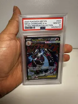 2025 POKEMON MEP PROMO ULTRA-PREMIUM COLLECTION #023 MEGA CHARIZARD X EX PSA 10 - Image 2