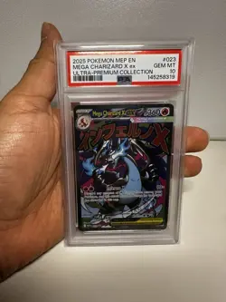 2025 POKEMON MEP PROMO ULTRA-PREMIUM COLLECTION #023 MEGA CHARIZARD X EX PSA 10 - Image 3