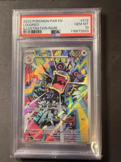 2023 POKEMON PAR EN-PARADOX RIFT ILLUSTRATION RARE #212 LOUDRED PSA 10 - Image 2