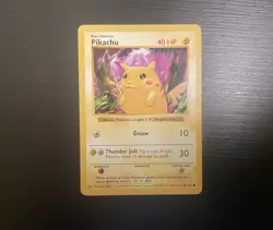 Pokemon TCG Pikachu 58/103 Red Cheeks Shadowless Base Set MP - Image 1