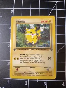 Poke'mon Pikachu #60/64 Jungle 1st Edition Common LP - Image 1