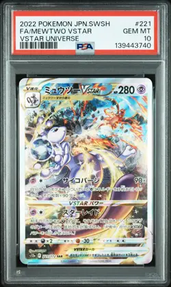 2022 POKEMON JAPANESE SWORD & SHIELD VSTAR UNIVERSE FULL ART/MEWTWO VSTAR PSA 10 - Image 1