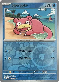 Slowpoke 018/131 Common Prismatic Evolutions Pokemon Reverse Holo Near Mint - Image 1