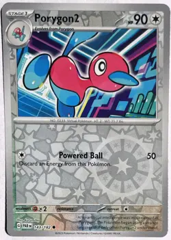 Porygon2 143/182 Common Paradox Rift Pokemon Reverse Holo Near Mint - Image 1