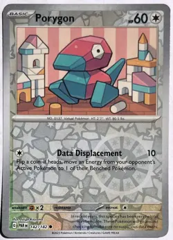 Porygon 142/182 Common Paradox Rift Pokemon Reverse Holo Near Mint - Image 1
