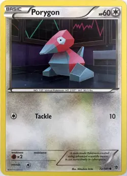 Porygon 72/101 Common Plasma Blast Pokemon Lightly Played - Image 1