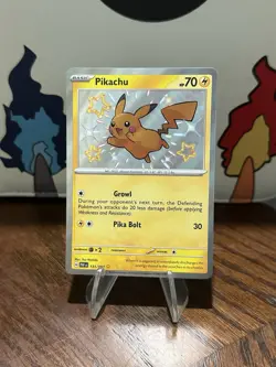 Pikachu 131/091 SV: Shiny Rare Paldean Fates Holo- Pokemon Nm - Image 1