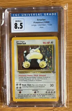 1999 Snorlax 11/64 Jungle Holo Pokemon CGC 8.5 NM/MINT+ - Image 2