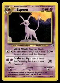 Espeon #20 - Rare - Pokemon Neo Discovery - LP - Image 1