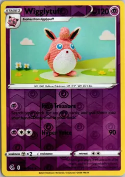 Wigglytuff 111/264 UC Fusion Strike Pokemon Reverse Holo NM - Image 1