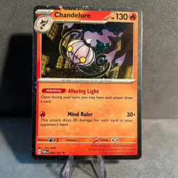 Chandelure (Cosmos Holo) 038/167 Twilight Masquerade Pokemon NM - Image 1