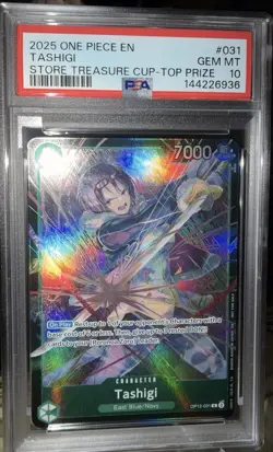 2025 ONE PIECE PROMOS #031 TASHIGI STORE TREASURE CUP-TOP PRIZE PSA 10 - Image 5