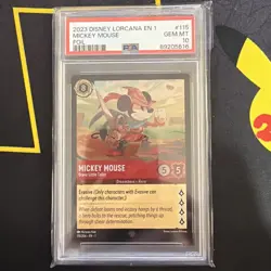 2023 Disney Lorcana Mickey Mouse Brave Little Tailor Foil #115 PSA 10 GEM MINT - Image 1