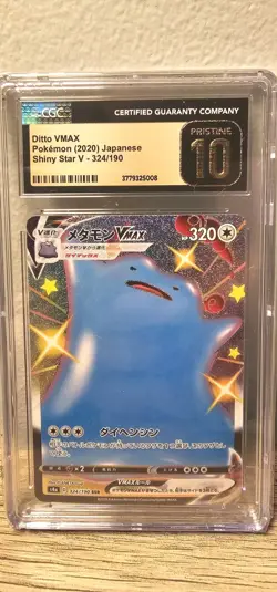 CGC 10 Pristine Ditto VMAX Shiny 324/190 SSR Shiny Star V s4a Pokemon Card - Image 1