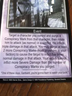 BABYLON 5 CCG CARD NEAR MINT CONDITION RARE A SHOT IN THE DARK SEVERED DREAMS - Image 3