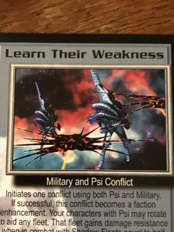 LEARN THEIR WEAKNESSES THE SHADOWS BABYLON 5 CCG RARE CARD NEAR MINT UNPLAYED - Image 1