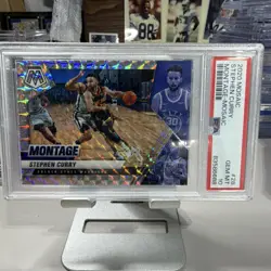 Panini 2020-21 Mosaic Montage Prizm Stephen Curry #28 PSA 10 Warriors NBA - Image 1