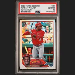 2023 Topps Chrome - Jordan Walker #209 Refractor (RC) PSA 10 - Image 1