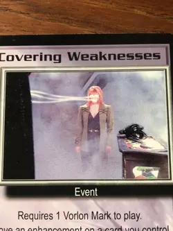 COVERING WEAKNESSES BABYLON 5 CCG RARE CARD NEAR MINT NEVER PLAYED THE SHADOWS - Image 1