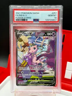 Pokemon Sword & Shield Fusion Strike: Mew V 251/264 PSA 10 - Image 3