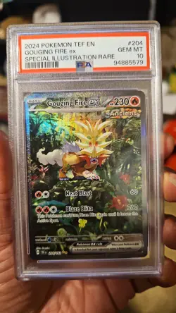 Gouging Fire ex 204/162 Special Illustration Rare Pokemon Temporal Forces PSA 10 - Image 1