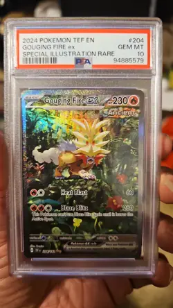 Gouging Fire ex 204/162 Special Illustration Rare Pokemon Temporal Forces PSA 10 - Image 3