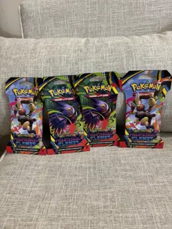 AUTHENTIC NEW Pokemon TCG Mega Evolution Phantasmal Flames Booster 4 Pack Bundle - Image 1