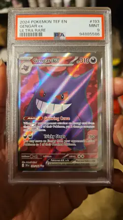 2024 POKEMON TEF EN-TEMPORAL FORCES ULTRA RARE #193 GENGAR EX PSA 9 - Image 2