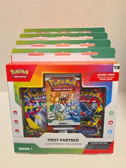 Pokemon TCG First Partner Illustration Collection LOT OF 4 CCG PROMO SEALED NEW - Image 1