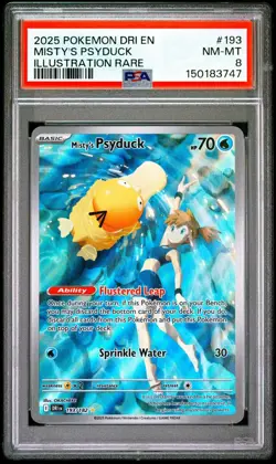 Pokemon TCG Misty's Psyduck Destined Rivals 193/182 PSA 8 - Image 1