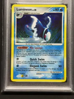 Pokemon Lumineon Stormfront Holo Rare #4 PSA 9 Mint - Image 3