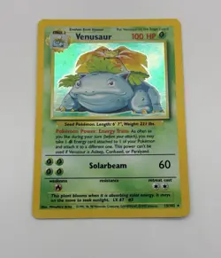 Pokemon Venusaur 15/102 Holo Base Set MP - Image 1