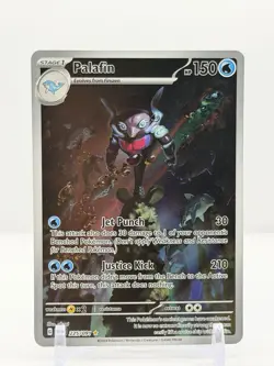 Pokemon TCG Palafin 225/91 Paldean Fates Illustration Rare NM - Image 1