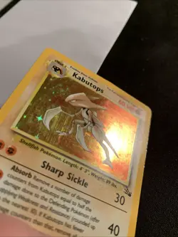 Kabutops 9/62 Holo Rare - Pokemon Fossil - Vintage WOTC HP - Image 3