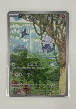 Pokemon SV Stellar Crown | MEDITITE - 153/142 - Illustration Rare - NM/M - Image 1