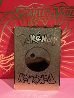 Pokemon Inspired Metal Card Charmander Charmeleon & Charizard GX Gift / Display - Image 2