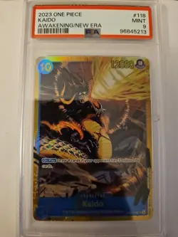 Awakening Of The New Era - One Piece TCG English - Kaido OP05-118 SEC PSA 9 - Image 5