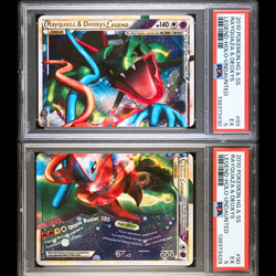 PSA 5 SEQUENTIAL 2010 HG & SS Rayquaza Deoxys Legend 89/90 Top 90 Bottom Holo - Image 1