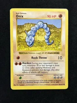 Onix 56/102 Shadowless Base Set Pokemon Card - Image 1