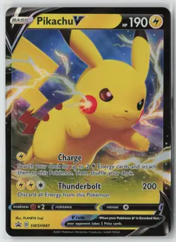 Pikachu V Promo SWSH: Sword & Shield Promo Cards SWSH061 NM - Image 1