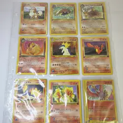 Vintage Pokemon TCG Cards Rares, holos, First Editions, Nons 9 Card Page - Image 1