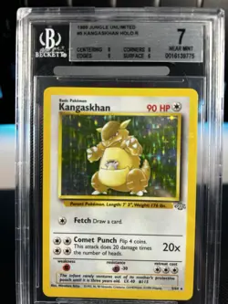 Kangastan Fossil 5/64 Holo Unlimited BGS 7 Graded Wotc Pokemon Card Cracked Slab - Image 1