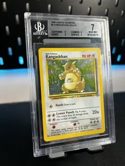 Kangastan Fossil 5/64 Holo Unlimited BGS 7 Graded Wotc Pokemon Card Cracked Slab - Image 2