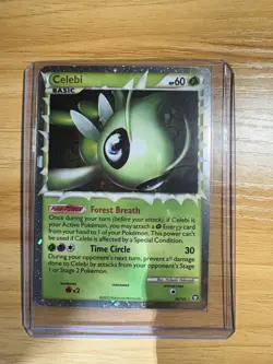 Celebi Prime 92/102 Triumphant Holo Rare Prime Pokemon Card LP - Image 1