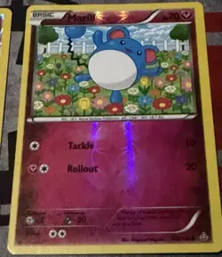 Pokemon TCG: 2x MARILL Primal Clash 102/160 Reverse Holo Fairy Common Cards - LP - Image 3