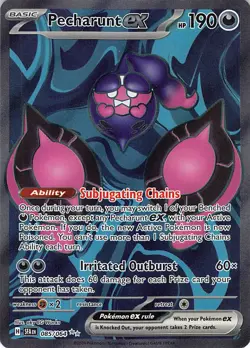 Pecharunt ex 085/064 Ultra Rare Shrouded Fable Pokemon Near Mint - Image 1