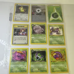 Vintage Pokemon Card Lot 1st edition and more page of 9 cards - Image 1