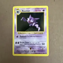 Haunter Shadowless Pokemon Base Set #29 1999 LP/MP Vintage - Image 1