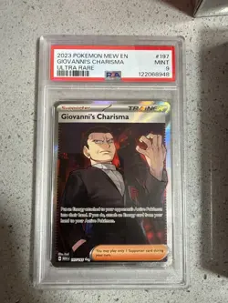 Giovanni's Charisma 197/165 Scarlet & Violet 151 Full Art Pokemon Card PSA 9 - Image 1