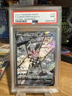 2022 Pokemon SWSH FA/ORGN Palkia V Astral Radiance PSA 9 Mint - Image 1